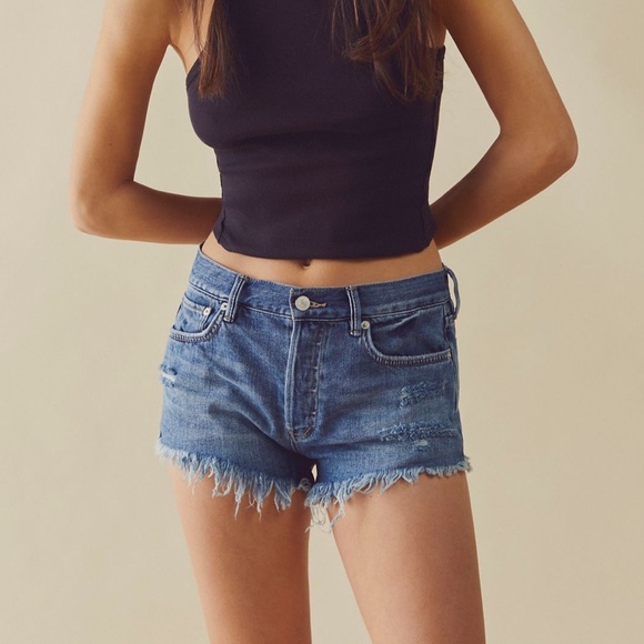 Free People Pants - Free people good vibrations denim shorts light wash